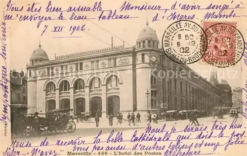 AK / Ansichtskarte Marseille_Bouches du Rhone Hotel des Postes Marseille