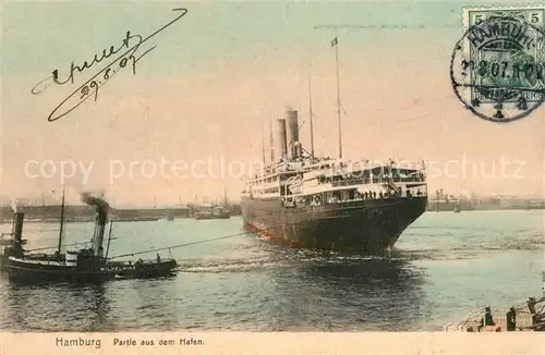 AK / Ansichtskarte Dampfer_Oceanliner Hamburg Hafen  