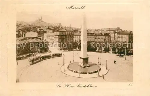 AK / Ansichtskarte Strassenbahn Marseille Place Castellane  