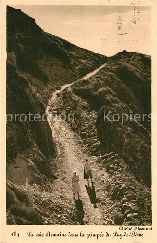 AK / Ansichtskarte Wandern Voie Romaine Grimpee du Puy de Dome 