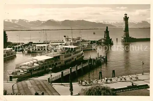 AK / Ansichtskarte Motorschiffe Allg?u Lindau Bodensee Aussicht vom Hotel Lindauer Hof  