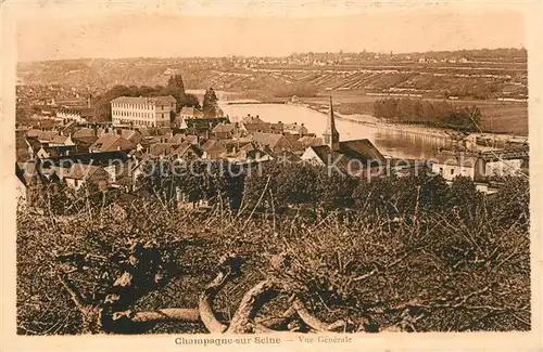 AK / Ansichtskarte Champagne sur Seine Vue generale Champagne sur Seine