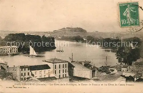 AK / Ansichtskarte Libourne Les Rives de la Dordogne Tertre de Fronsac et les Cotes de Canon Fronsac Libourne