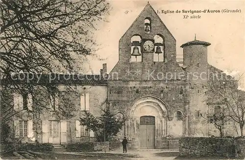 AK / Ansichtskarte Savignac_Gironde Eglise XIe siecle Savignac Gironde