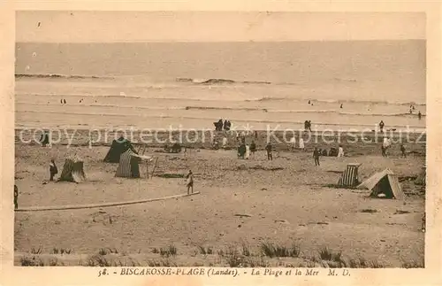 AK / Ansichtskarte Biscarosse La plage et la mer Biscarosse