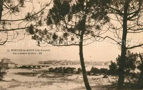 AK / Ansichtskarte Mimizan_Landes Vue a travers les pins Mimizan_Landes