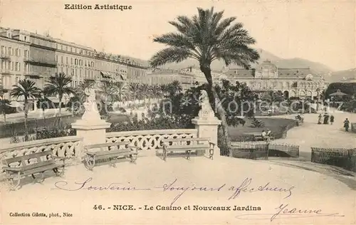 AK / Ansichtskarte Nice_Alpes_Maritimes Le Casino et Nouveaux Jardins Nice_Alpes_Maritimes