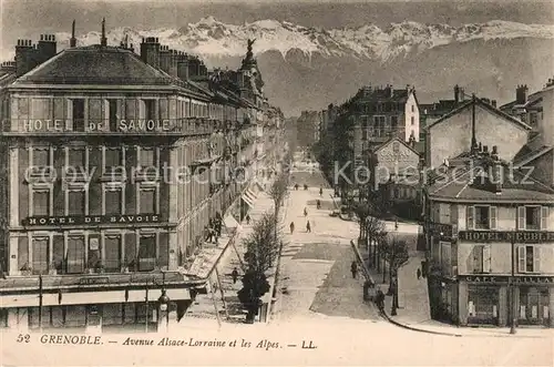 AK / Ansichtskarte Grenoble Avenue Alsace Lorraine et les Alpes Grenoble