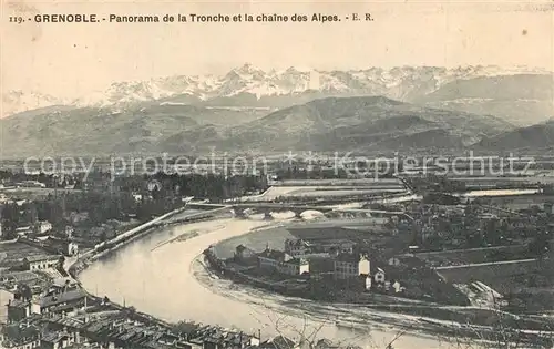 AK / Ansichtskarte Grenoble Panorama de la Tronche et la chaine des Alpes Grenoble
