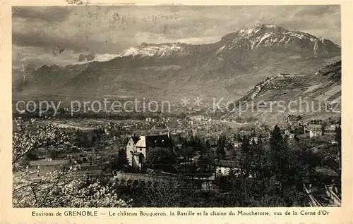 AK / Ansichtskarte Grenoble Le Chateau Bouqueron la Bastille t la chaine du Moucherotte vus de la Corne d Or Grenoble