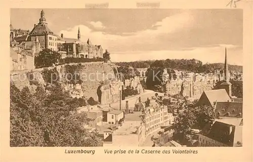 AK / Ansichtskarte Luxembourg_Luxemburg Vue prise de la Caserne des Volontaires Luxembourg Luxemburg