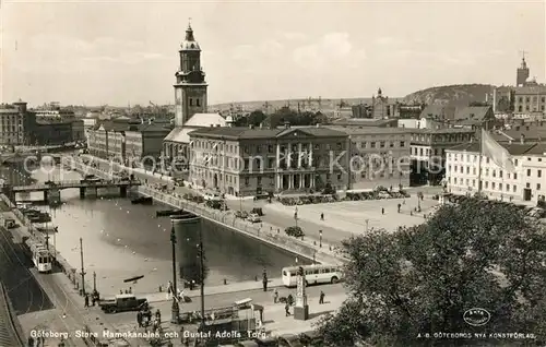 AK / Ansichtskarte Goeteborg Stare Hamnkanalen och Gustaf Adolfs Torg Goeteborg