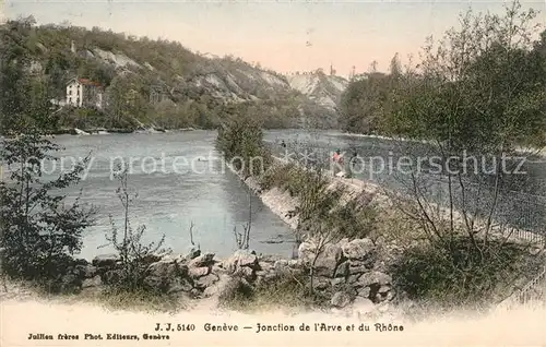AK / Ansichtskarte Geneve_GE Jonction de lArve et du Rhone Geneve_GE