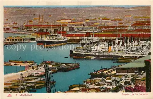 AK / Ansichtskarte Marseille_Bouches du Rhone Bassin de la Joliette Marseille