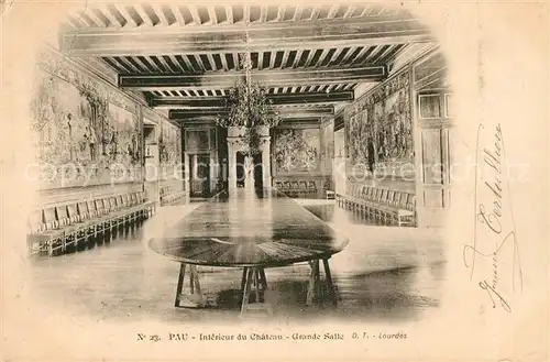 AK / Ansichtskarte Pau Inerieur du Chateau Grande Salle Pau