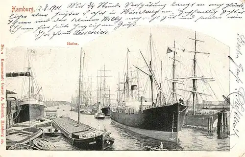 AK / Ansichtskarte Segelschiffe Hamburg Hafen 