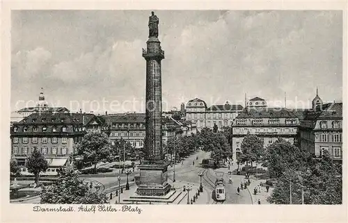 AK / Ansichtskarte Strassenbahn Darmstadt A. H. Platz 