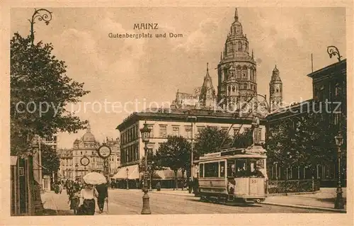 AK / Ansichtskarte Mainz_Rhein Gutenbergplatz Dom Mainz Rhein