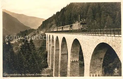 AK / Ansichtskarte Eisenbahn Ravennabr?cke H?llental Schwarzwald Eisenbahn