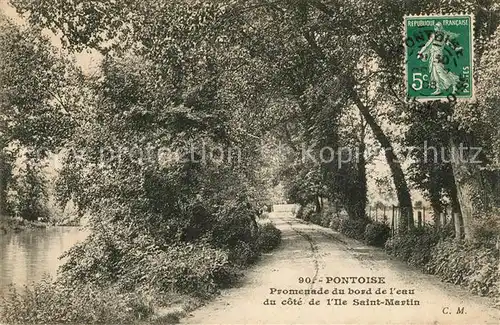 AK / Ansichtskarte Pontoise_Val d_Oise Promenade Ile Saint Martin 
