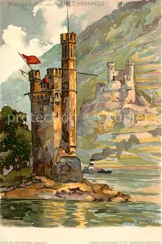 AK / Ansichtskarte Pfaff_C. M?useturm Ruine Ehrenfels  