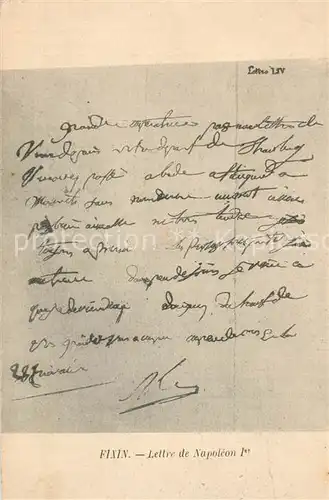 AK / Ansichtskarte Napoleon_Bonaparte Lettre Fixin  