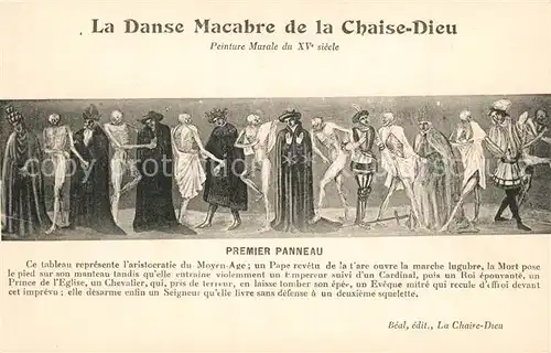 AK / Ansichtskarte Tod Totentanz Danse Macabre de la Chaise Dieu  Tod