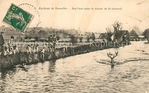 AK / Ansichtskarte Bonnelles Bat l eau dans la riviere de Saint Arnould Bonnelles