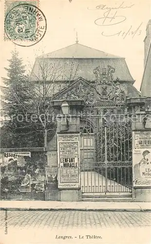 AK / Ansichtskarte Langres Le Theatre Langres