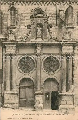 AK / Ansichtskarte Joinville_Haute Marne Eglise Notre Dame Porte laterale Joinville_Haute Marne