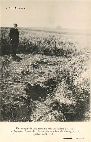 AK / Ansichtskarte Alesia(Roman War)_Alise Sainte Reine Un troncon de voie romaine pres du theatre 
