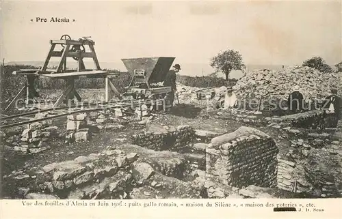 AK / Ansichtskarte Alesia(Roman War)_Alise Sainte Reine Vue des fouilles d Alesia en Juin 1906 Puits gallo romain 