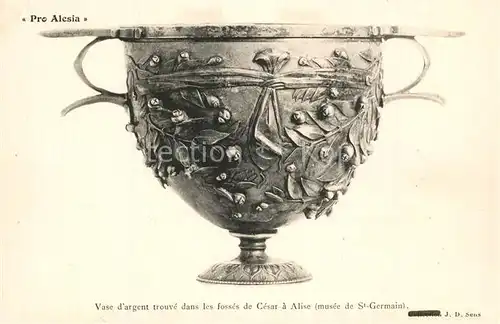 AK / Ansichtskarte Alesia(Roman War)_Alise Sainte Reine Vase d argent trouve dans les fosses de Cesar Ausgrabungen 