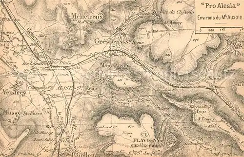 AK / Ansichtskarte Alesia(Roman War)_Alise Sainte Reine Landkarte der Region 