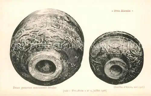 AK / Ansichtskarte Alesia(Roman War)_Alise Sainte Reine Poteries samiennes ornees 