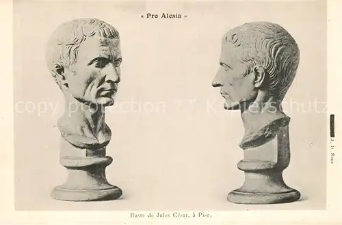 AK / Ansichtskarte Alesia(Roman War)_Alise Sainte Reine Buste de Jules Cesar 