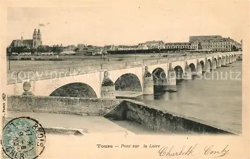 AK / Ansichtskarte Tours_Indre et Loire Pont sur la Loire Tours Indre et Loire