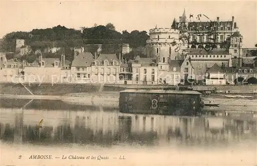 AK / Ansichtskarte Amboise Chateau et les quais Amboise