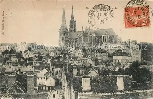 AK / Ansichtskarte Chartres_Eure_et_Loir Vue generale Cathedrale Notre Dame de Chartres Chartres_Eure_et_Loir