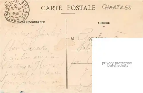 AK / Ansichtskarte Chartres_Eure_et_Loir Vue generale Cathedrale Notre Dame de Chartres Chartres_Eure_et_Loir