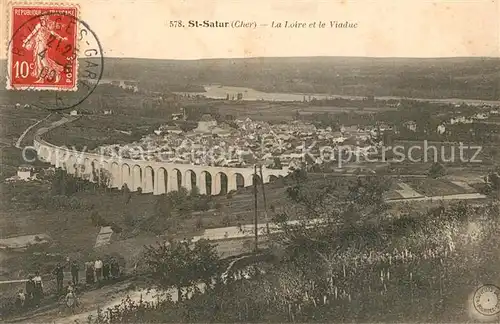 AK / Ansichtskarte Saint Satur Panorama Vallee de la Loire et le viaduc Saint Satur
