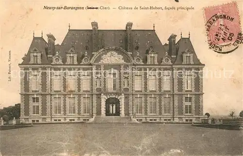 AK / Ansichtskarte Neuvy sur Barangeon Chateau de Saint Hubert facade principale Neuvy sur Barangeon