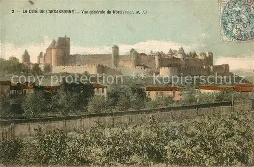 AK / Ansichtskarte Carcassonne Vue generale du nord de la cite Carcassonne