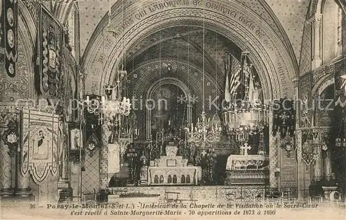 AK / Ansichtskarte Paray le Monial Interieur de la Chapelle de la Visitation Paray le Monial