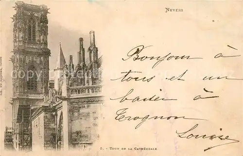 AK / Ansichtskarte Nevers_Nievre Tour de la Cathedrale Nevers Nievre