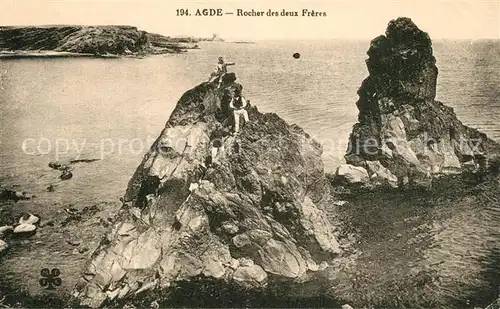 AK / Ansichtskarte Agde Rocher des deux Freres Agde