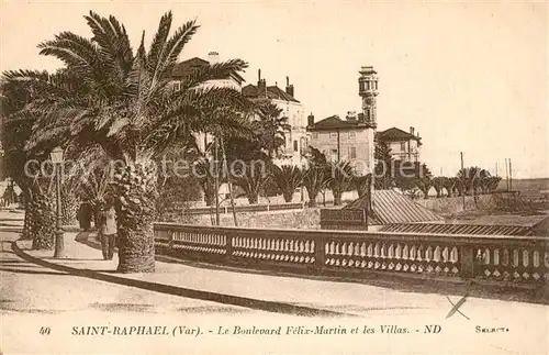 AK / Ansichtskarte Saint Raphael_Var Boulevard Felix Martin et les Villas Cote d Azur Saint Raphael Var