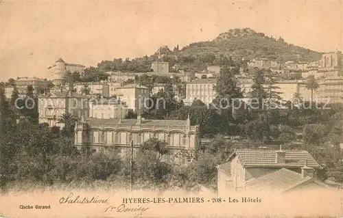 AK / Ansichtskarte Hyeres_les_Palmiers Les hotels Hyeres_les_Palmiers