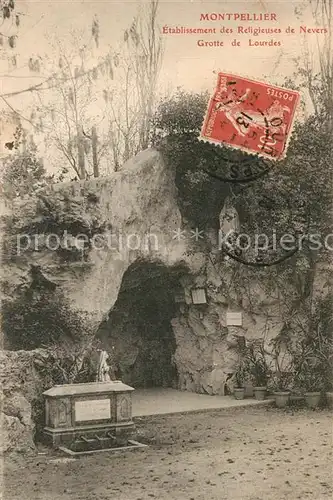 AK / Ansichtskarte Montpellier_Herault Etablissement des Religieuses de Nevers Grotte de Lourdes Montpellier Herault