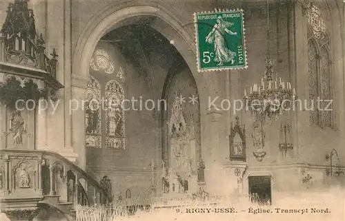 AK / Ansichtskarte Rigny Usse Eglise Transept Nord Rigny Usse